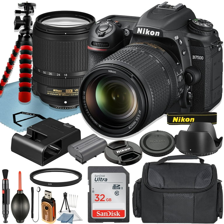 Nikon D7500 DSLR Camera with AF-S 18-140mm VR Lens + SanDisk 32GB