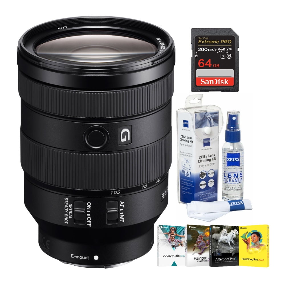 Sony FE 24-105mm f/4 G OSS Full-Frame E-Mount Lens with Accessory