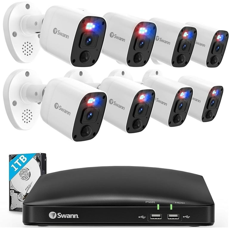Swann 4K Ultra HD DVR Security System with 8 SwannForce Cameras