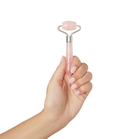 Plum Beauty Mini Rose Quartz Facial Roller - Improves Skin Tone