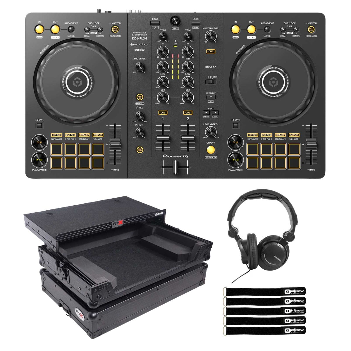 Pioneer DDJ-FLX4 2-Channel DJ Controller with Stereo Audio Mixer
