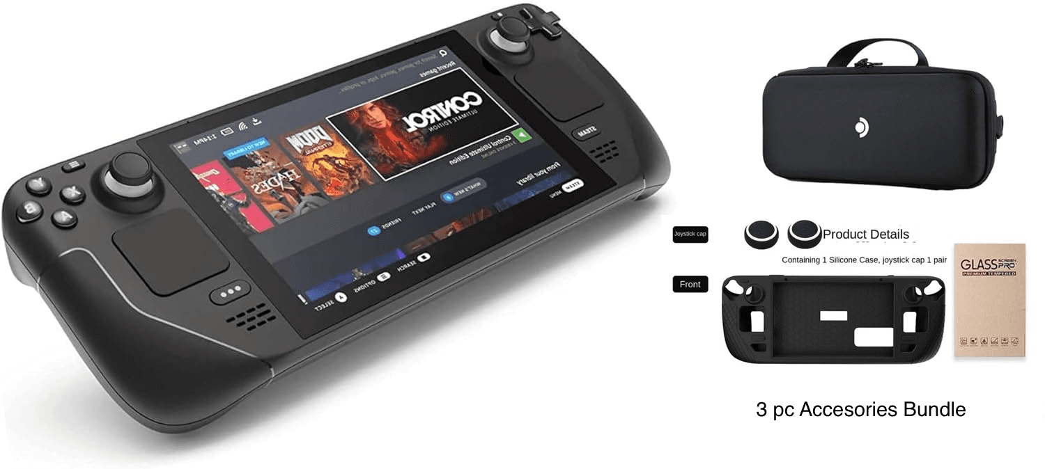 Valve Steam Deck 1TB Upgraded Handheld Gaming Console with Carring