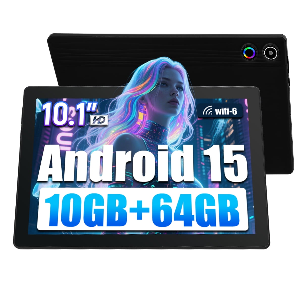 10.1inch Android 14 Tablet, Octa-Core Touch Screen Tablet, 10GB