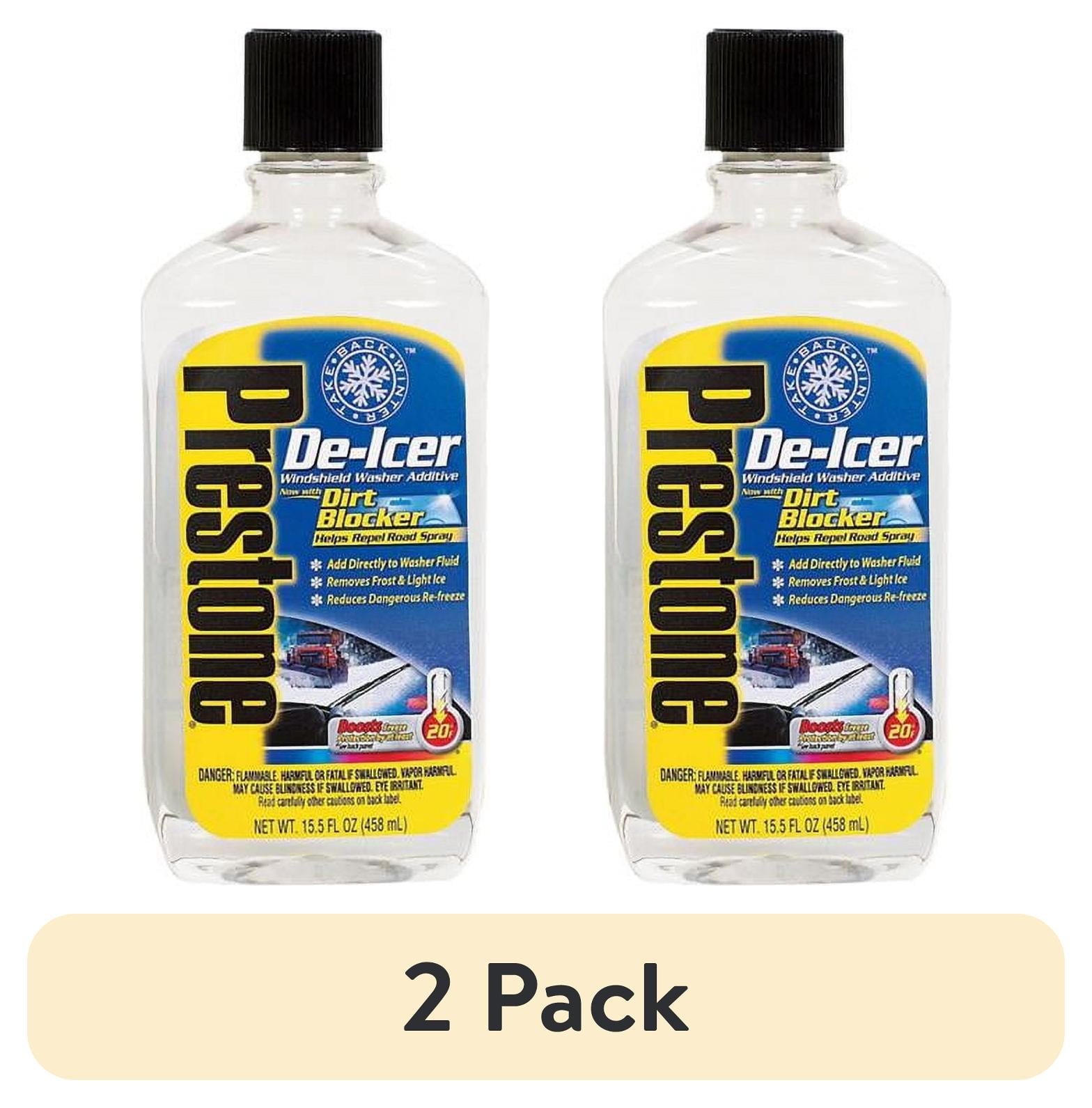 2 pack) Prestone Washer Fluid Booster De-Icer Windshield Washer