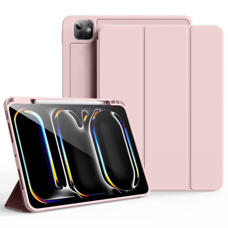 iPad Pro 11 Case 2024 (M4 5. Generation) with Pen Holder, Flexible