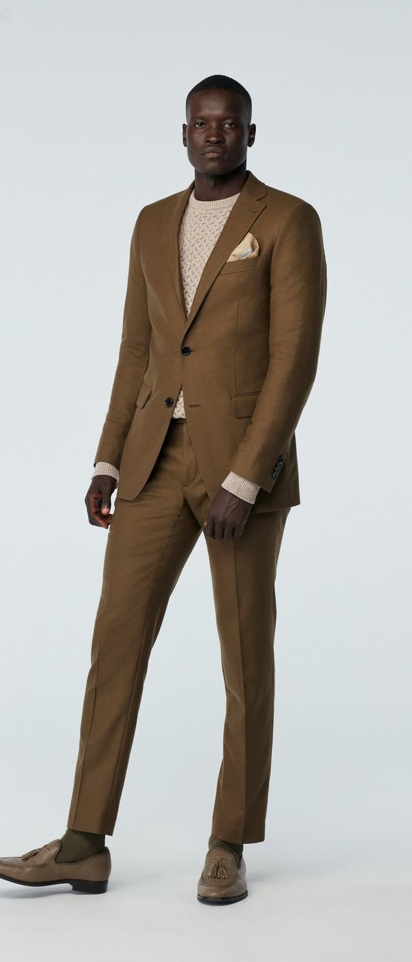 Custom Suits Made For You - Monza Royal Flannel Brown Suit | INDOCHINO