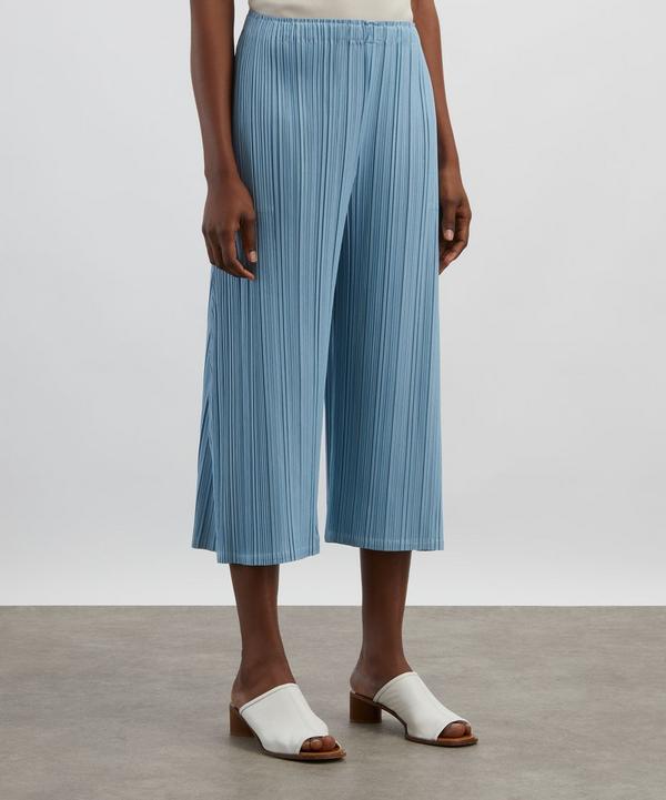 Pleats Please Issey Miyake MELLOW PLEATS Cropped Wide-Leg Trousers