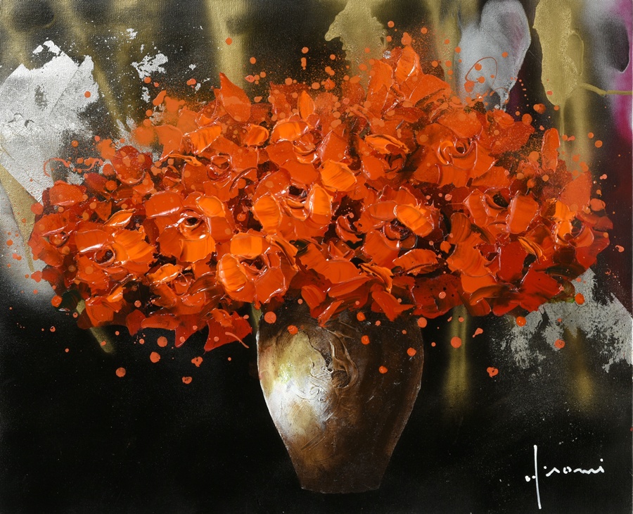 真作 立川広己「広告のある壁」油彩 自由美術協会会員 一枚の絵人気