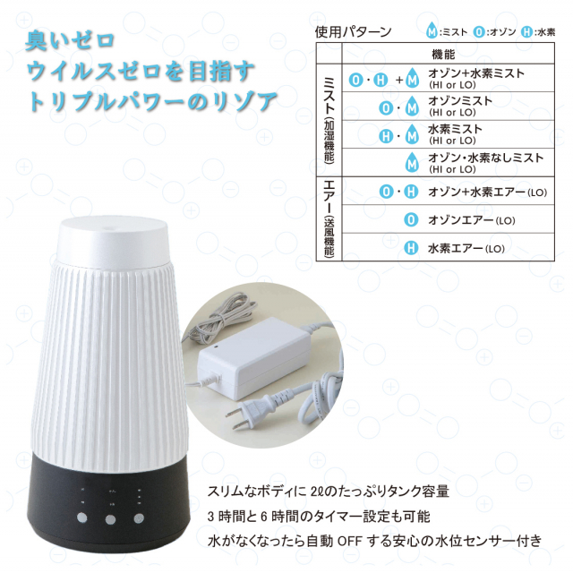 オゾン＋水素＋加湿器＝リゾアでコロナ対策！｜岐阜県の美容ディーラー