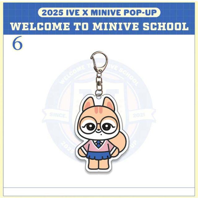 IVEグッズ MINIVE スクールキャラクター キーリング キーホルダー 萌え