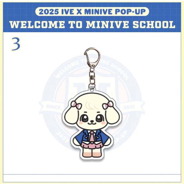 IVEグッズ MINIVE スクールキャラクター キーリング キーホルダー 萌え