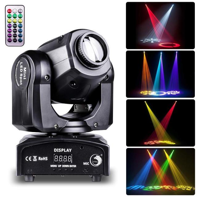 U`King 50W ステージライト LED ムービングライトリモコン付き DMX512