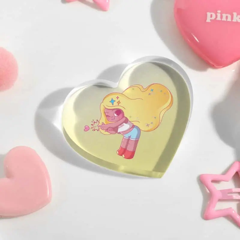 ハート型ダイカットアクリルブロック - idworld