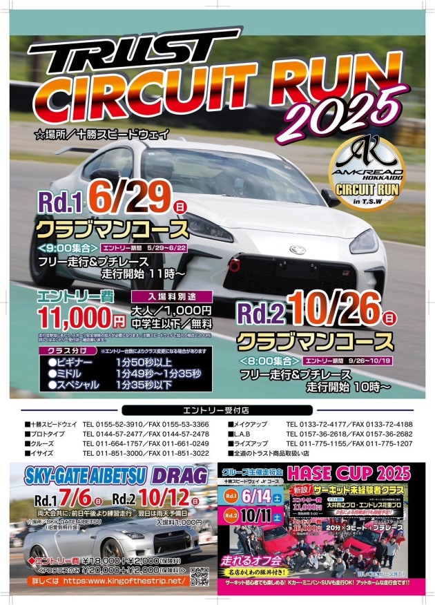 TRUST CIRCUIT RUN 2025 Rd1 終了しました