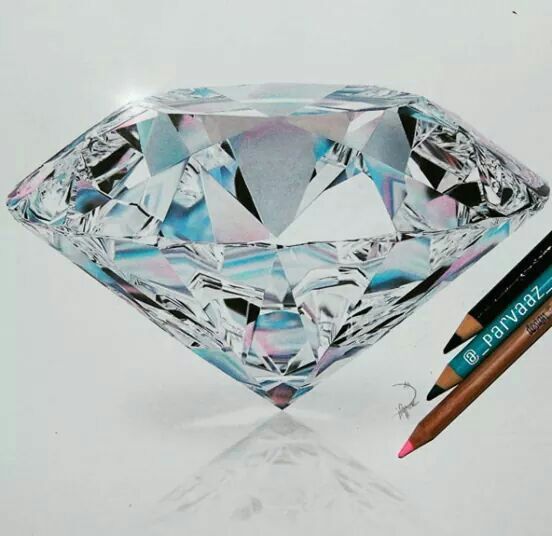 色鉛筆画 ダイヤモンド (原画) 色鉛筆画 ダイヤモンド (原画) まるで