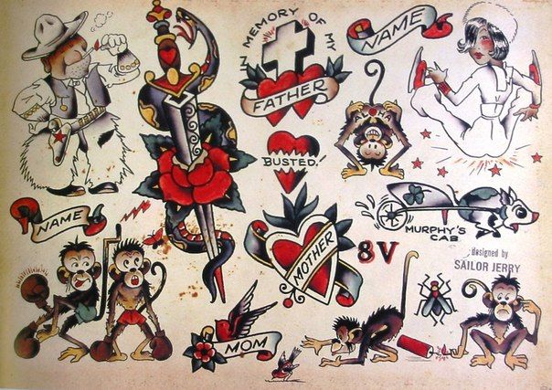 Sailor Jerry Tattoo Flash Volume 1 – 53 photos