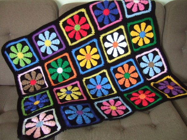 大好き！ レトロポップなデージーブランケット | 志乃's スローライフ通信