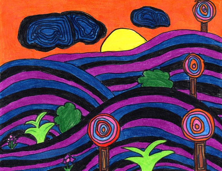 Hundertwasser landscape