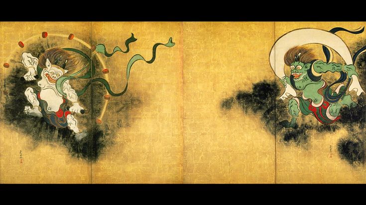 俵屋宗達 / 風神雷神図 Tawaraya Sotatsu – Fujin raijin zu 1920×1080