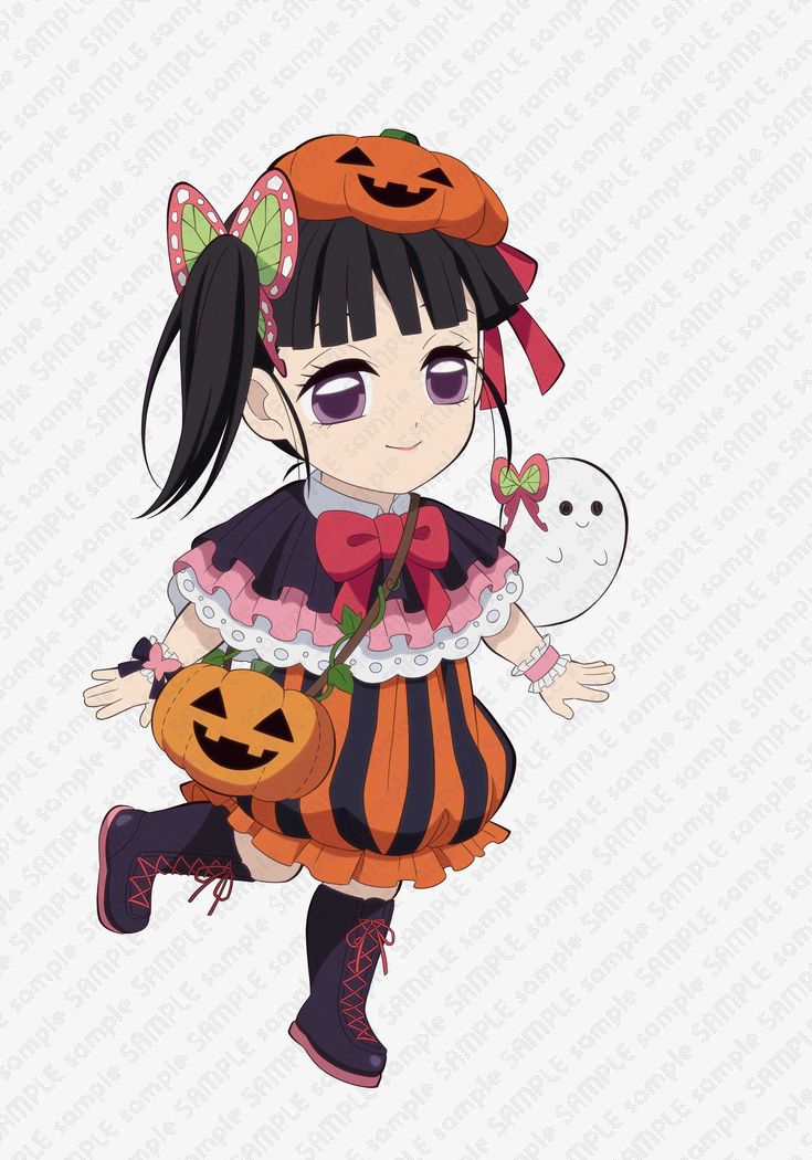 アニメ「鬼滅の刃」栗花落カナヲ ハロウィン2021 描き下ろしみにきゃら