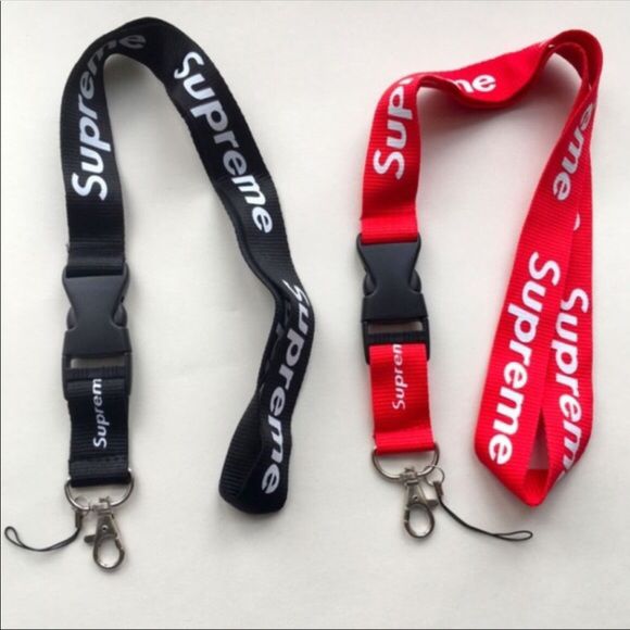 Supreme Lanyard | Supreme accessories, Black and red, Supreme sticker