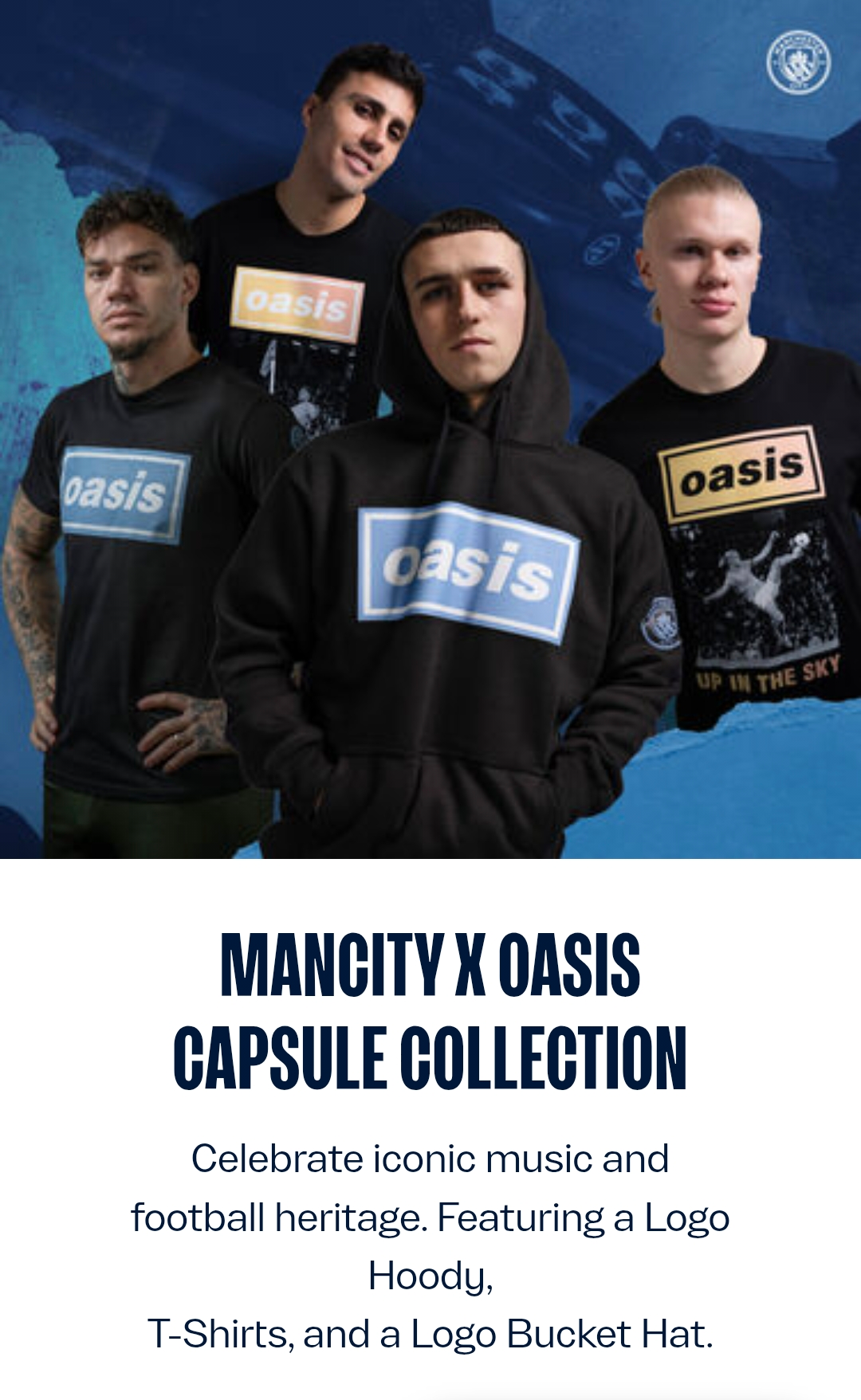 New Oasis x Manchester City merch : r/oasis