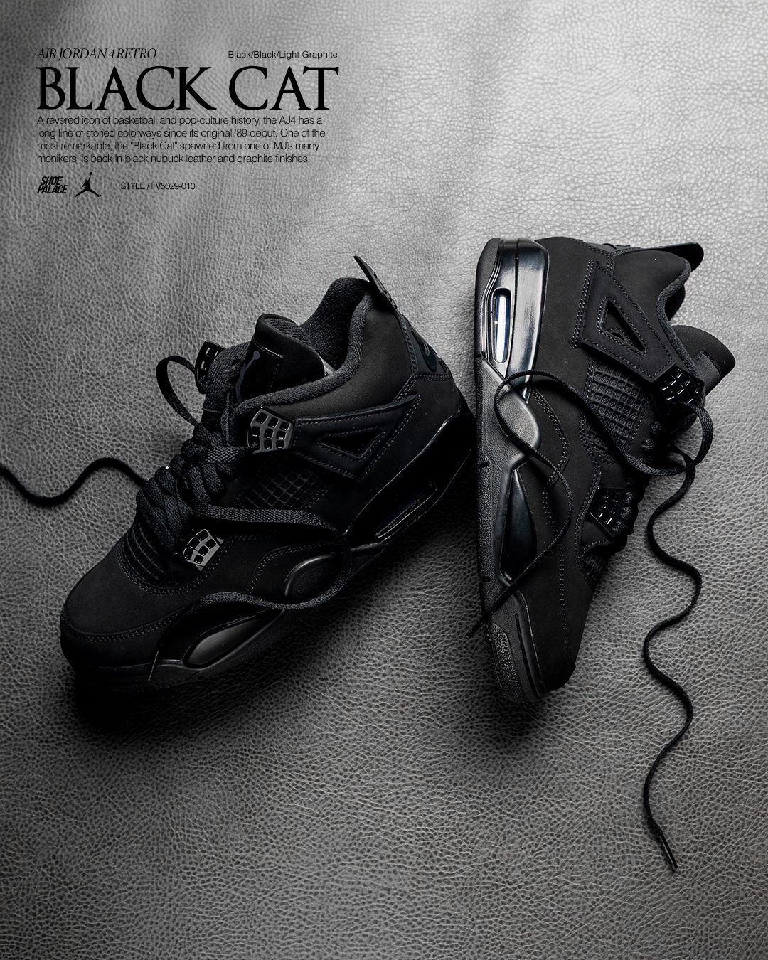 Air Jordan 4 Retro 'Black Cat' – Shoe Palace