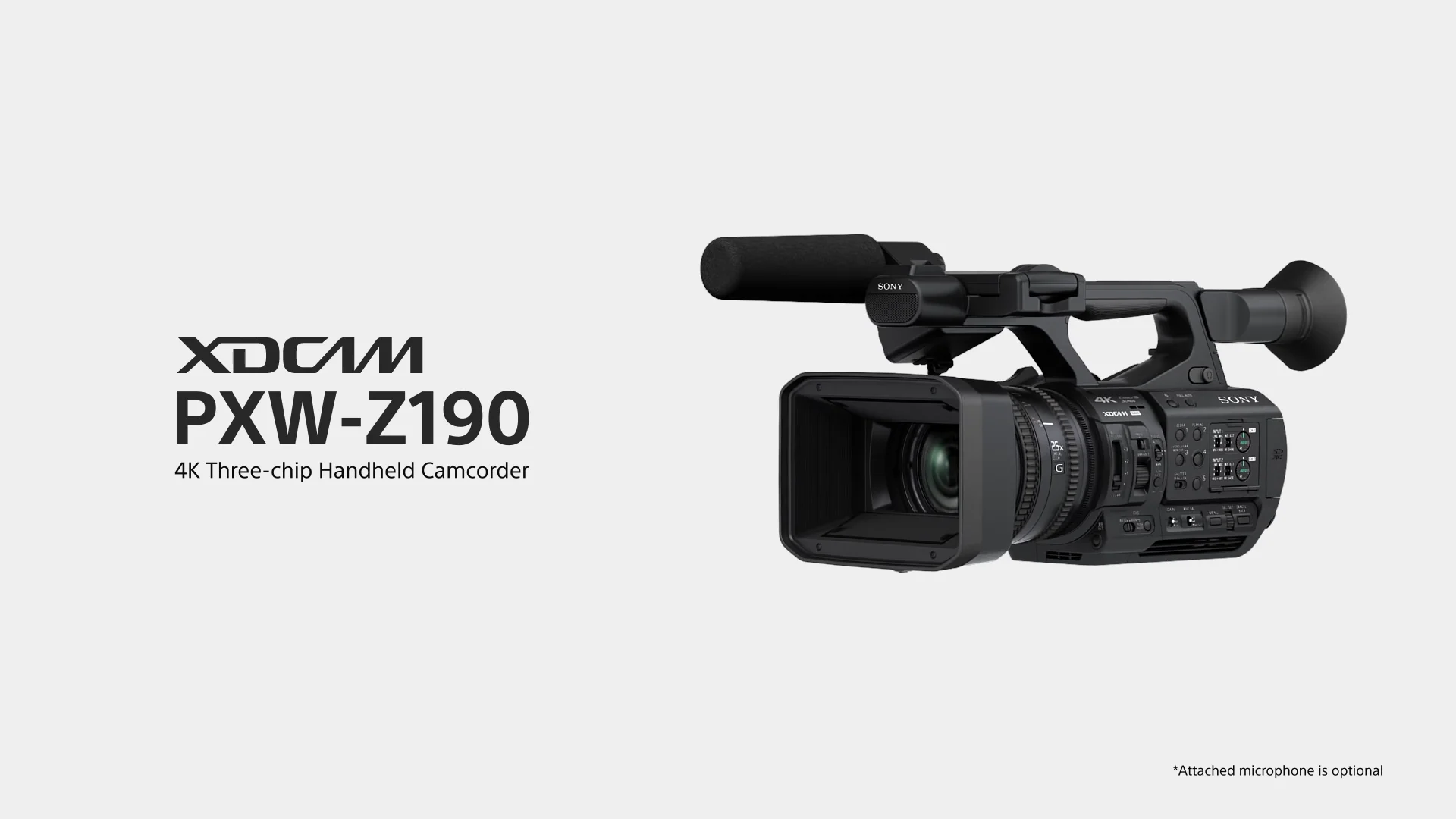 PXW-Z190 Handheld Camcorder - 4K HDR - Sony Pro