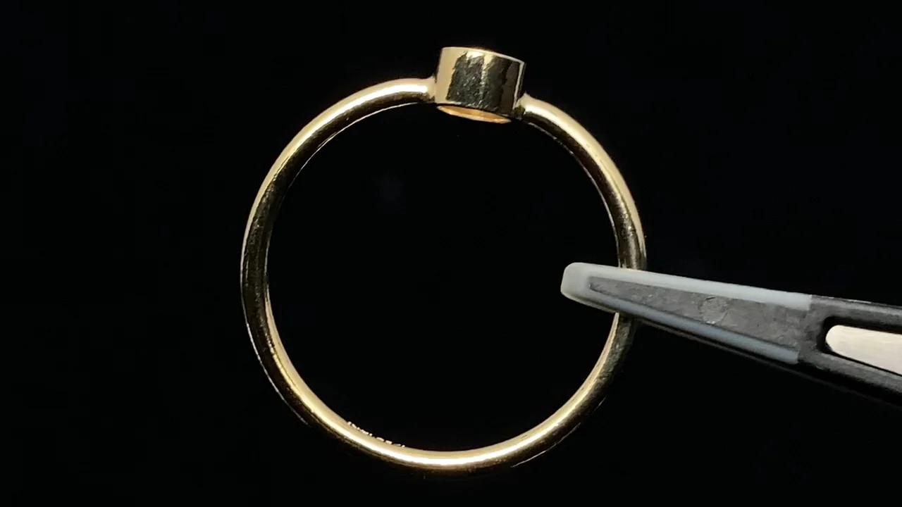 14KGF リング空枠（ベゼル）ラウンド4mm 1個｜ゴールドフィルドの