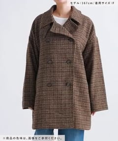 ウーリーダブルミドルチェックコート | [公式]レプシィム （LEPSIM）通販