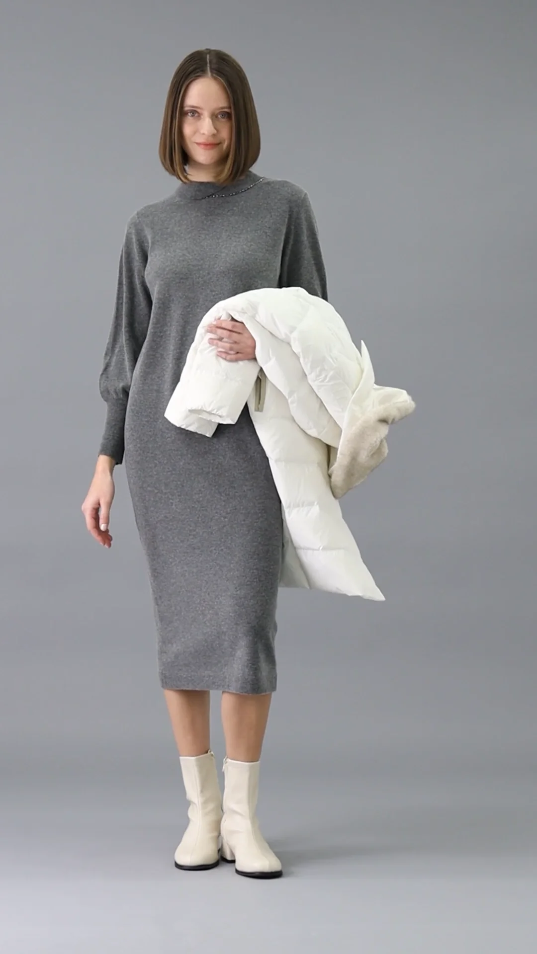 ウールカシミヤ ニット ワンピース ｜ MORABITO SPELL（モラビトスペル