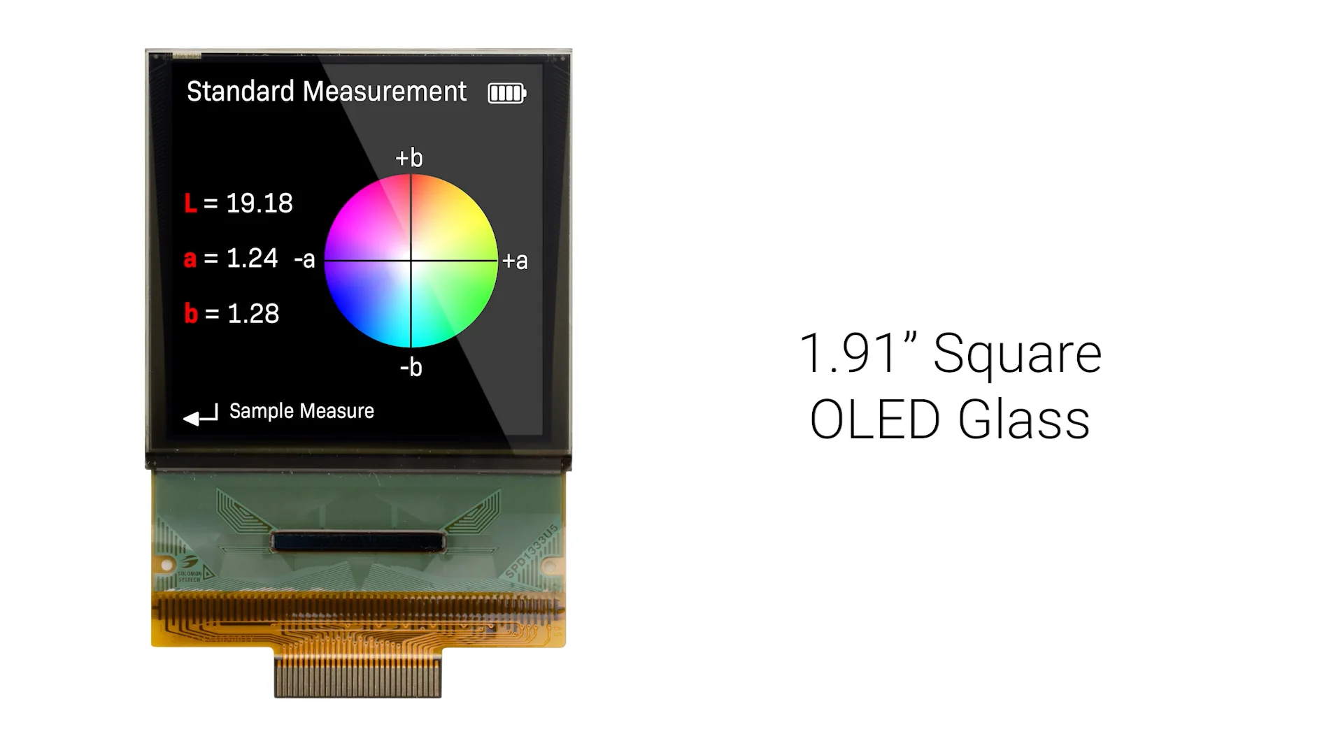 1.91インチカラーOLEDガラス、176x176解像度