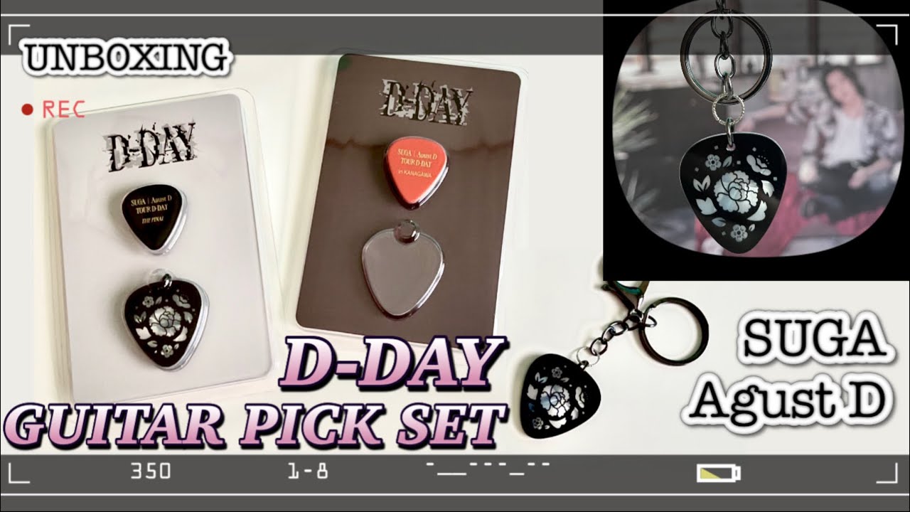 BTS UNBOXING】 ギターピックセット キーホルダーにする！ Agust D D