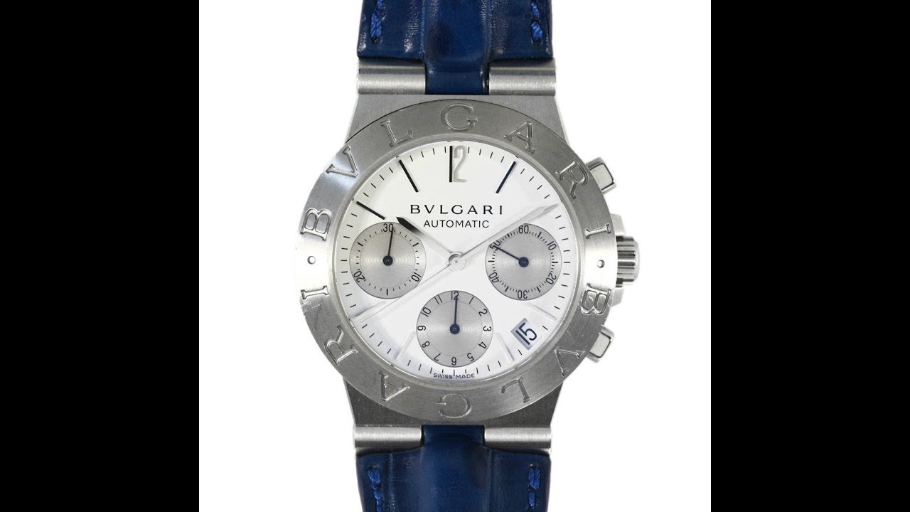 ブルガリ ディアゴノ・スポーツ クロノグラフ レザーベルト 自動巻き