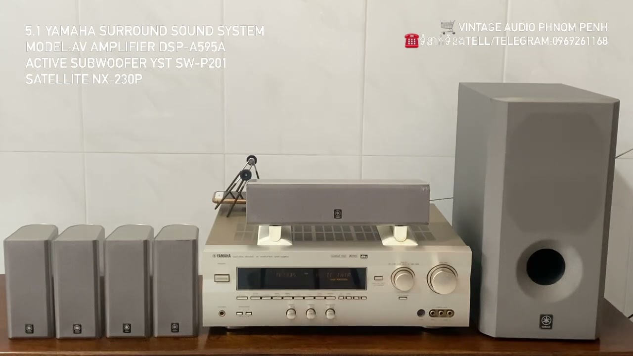 5.1 YAMAHA SURROUND MODEL:AV AMPLIFIER DSP-A595a ACTIVE SUBWOOFER