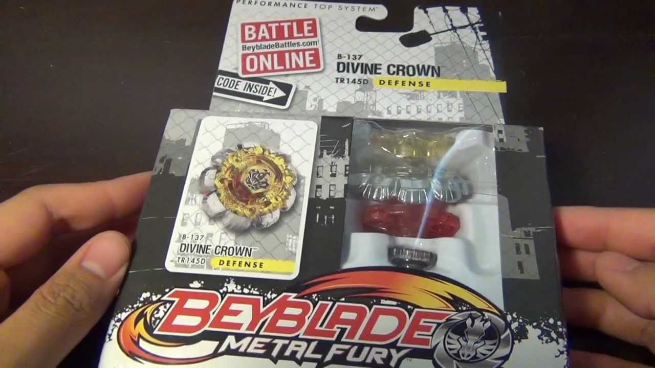 Beyblade Metal Fury! DIVINE CROWN TR145D unboxing - YouTube