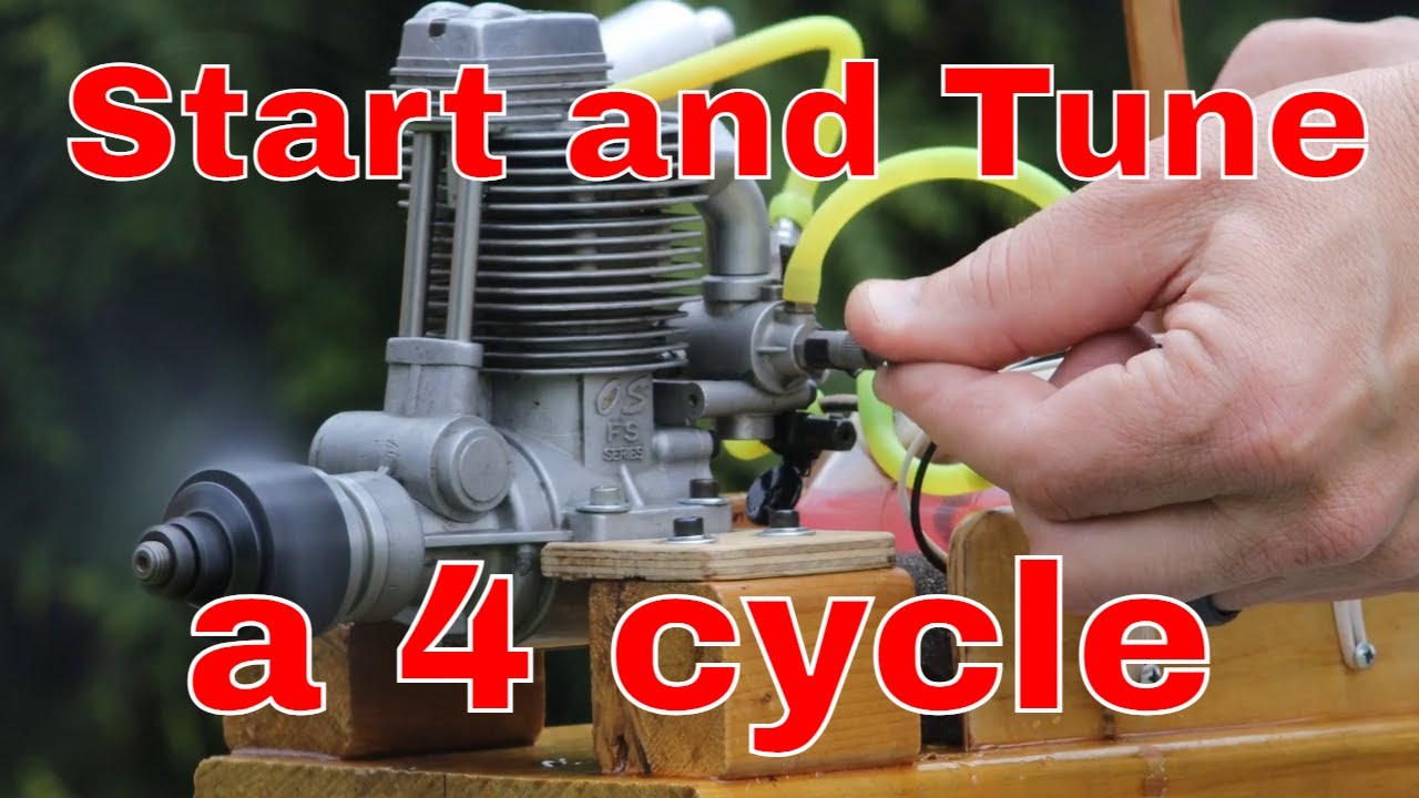 Starting and Tuning a 4 cycle OS FS-91 Surpass - YouTube