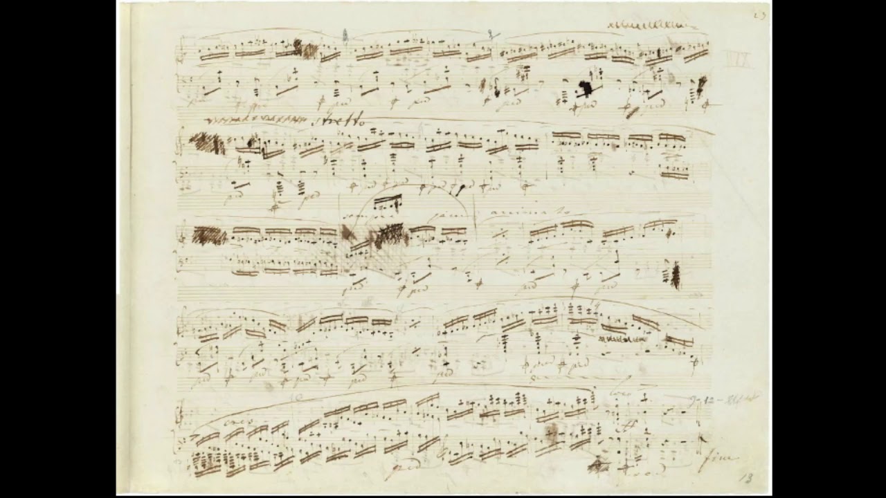 ショパン 前奏曲 第16番 変ロ短調 自筆譜 Preludes Op.28-16 Hideki