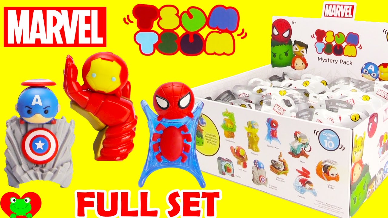 Marvel Tsum Tsum Mystery Pack Full Set - YouTube