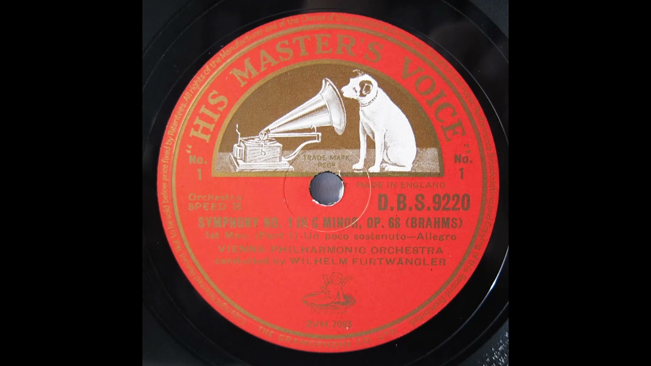 フルトヴェングラー, VPO／ブラームス交響曲第1番 (1947年録音) SP復刻