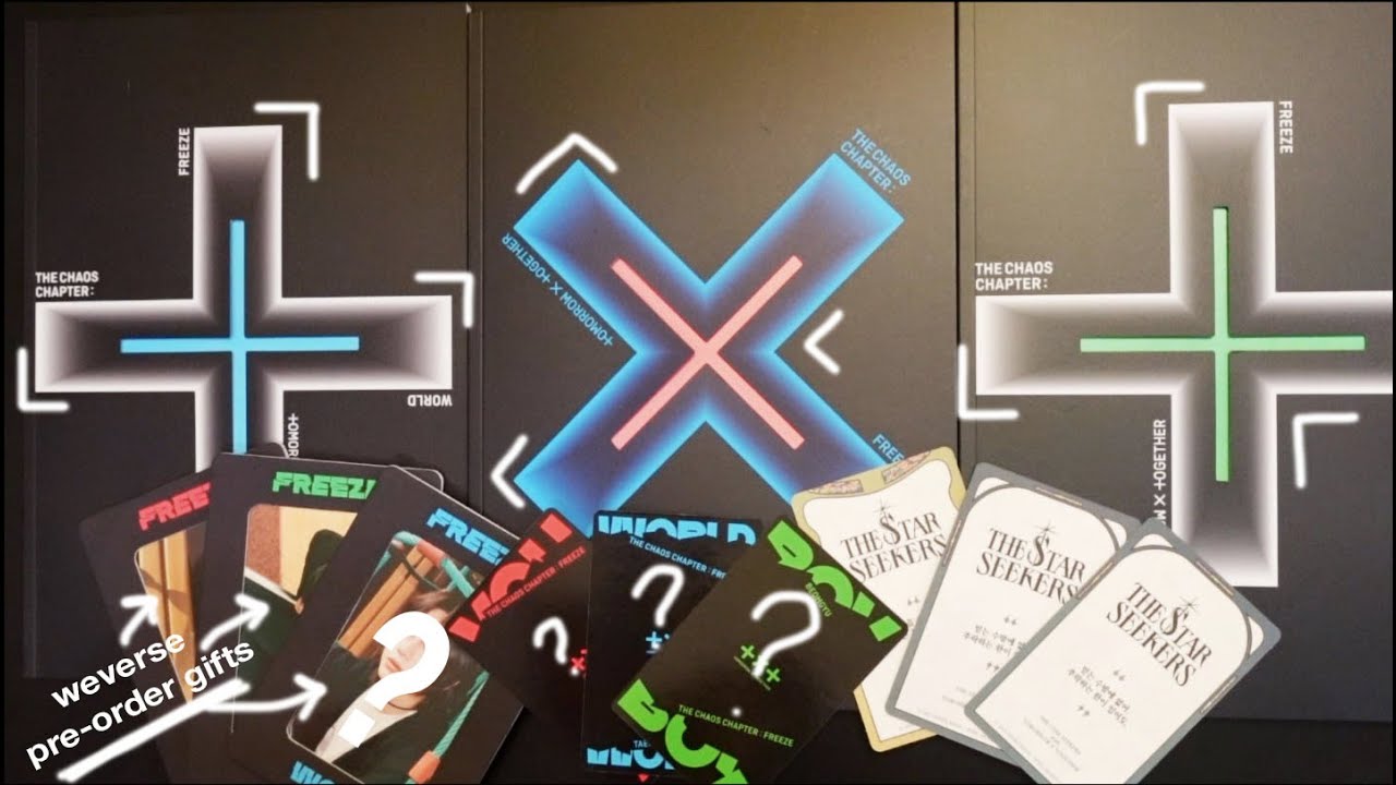 TXT THE CHAOS CHAPTER: FREEZE SET (ALL 3 VERSIONS) UNBOXING