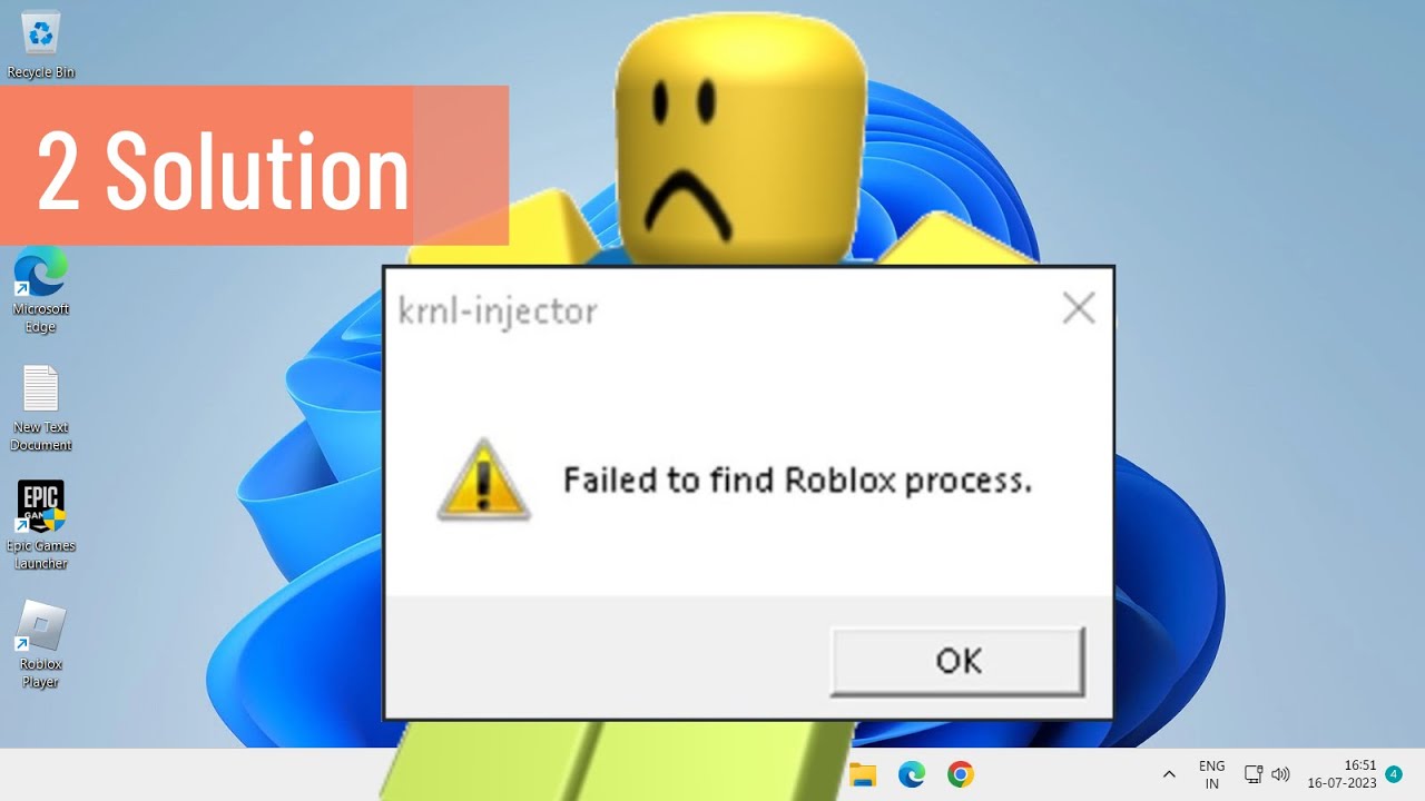 Fix “Failed to Find Roblox Process” KRNL Injector Error ( 2