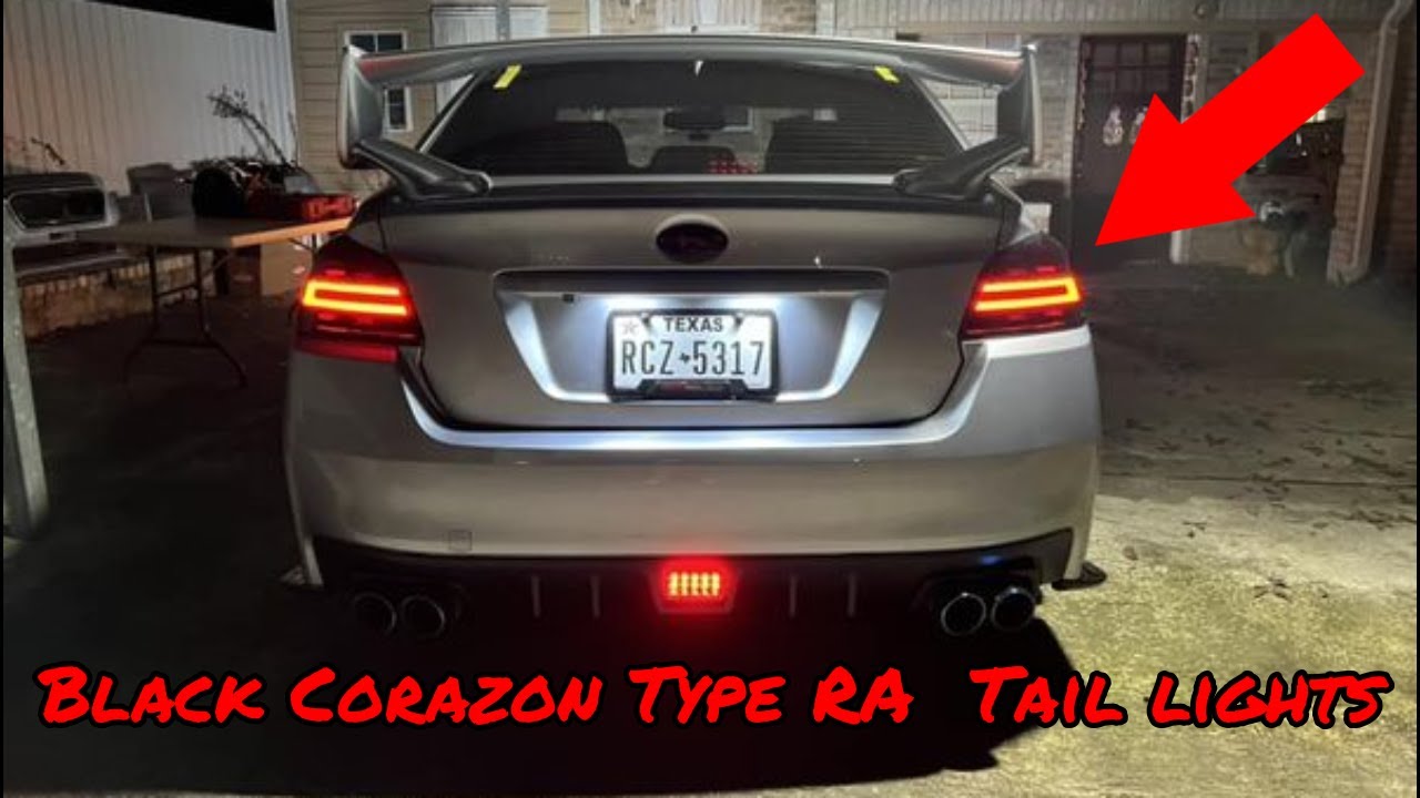 Black Corazon Type R Tail Lights For My STI (Designed In Japan