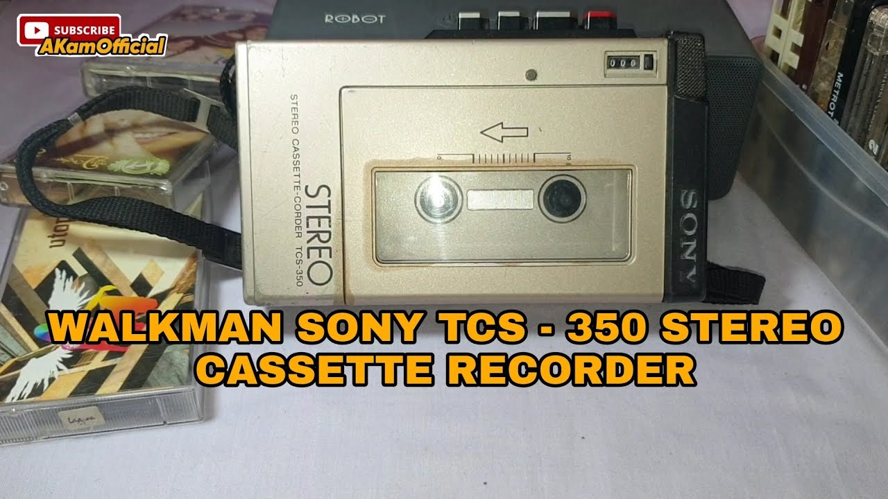 Review Walkman Sony TCS - 350 Cassette Corder - YouTube