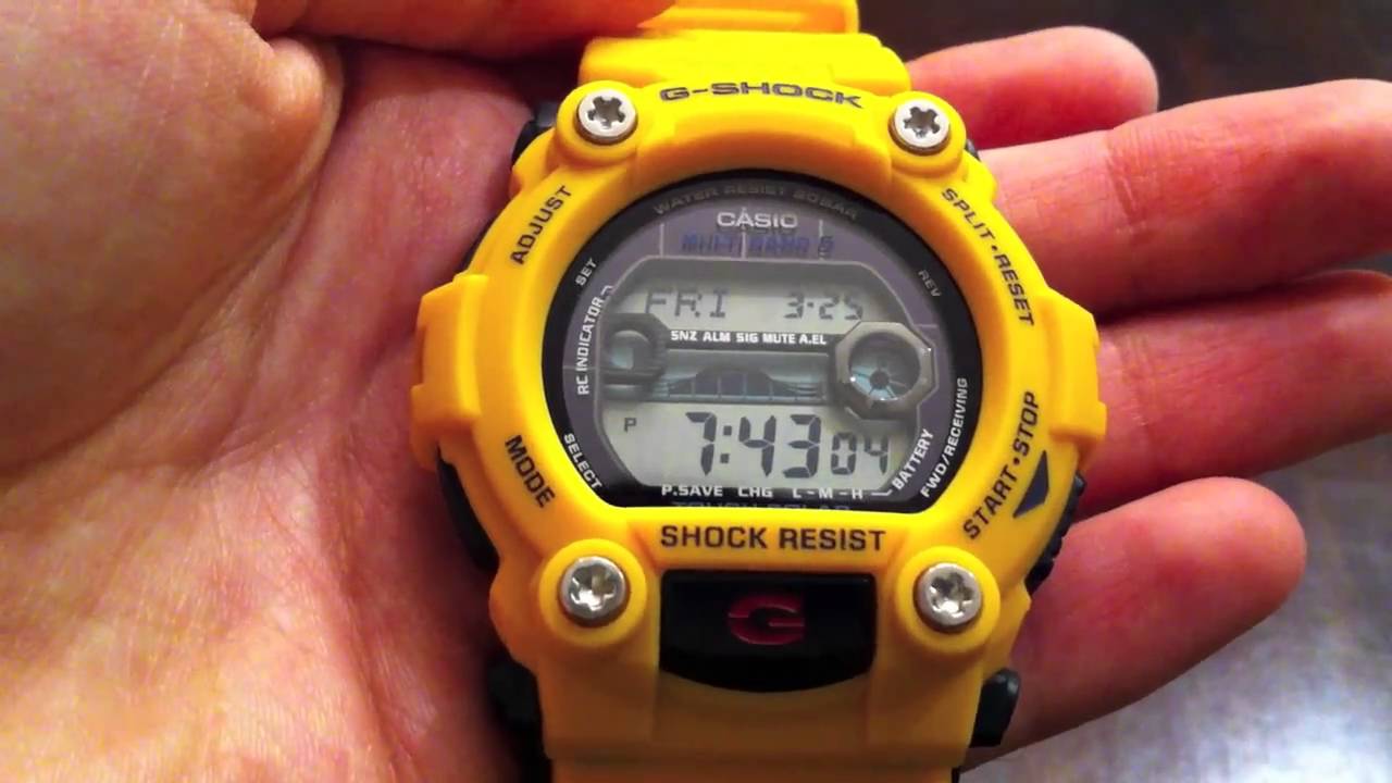 Casio G-Shock Yellow Digital Watch Unboxing GW-7900CD-9ER - YouTube