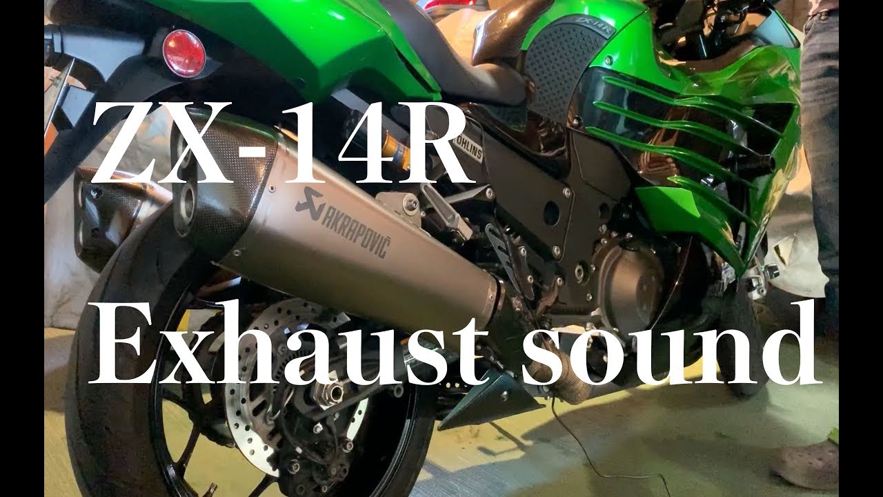 96 Ninja ZX-14R stack LCIparts akrapovic Exhaust Sound - YouTube