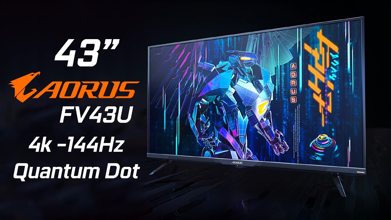 The AORUS FV43U Tactical Gaming Monitor Is A Monster! 4K, 144Hz