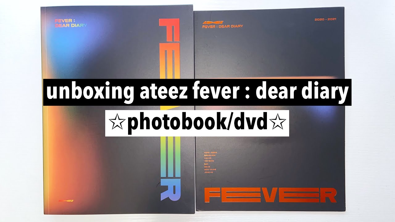 unboxing ateez fever : dear diary photobook/dvd - YouTube