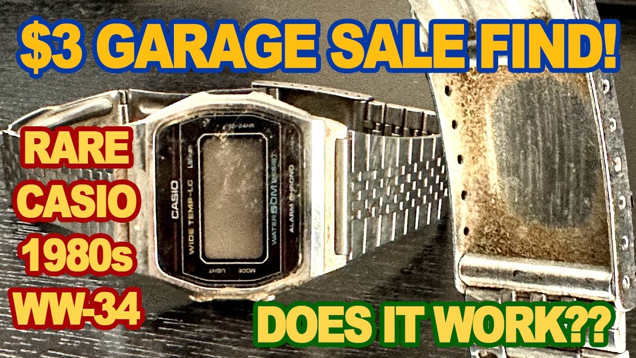 $3 Garage Sale Find! 1980s Rare Vintage Casio Digital Watch WW-34