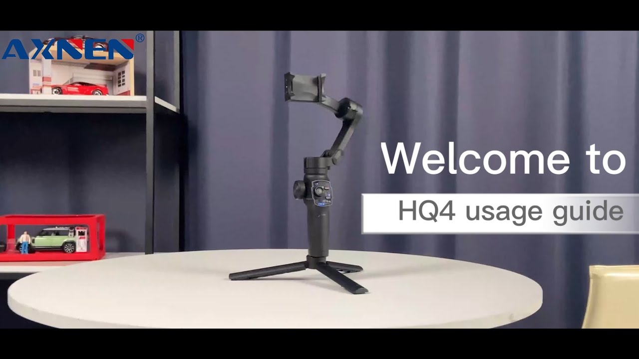 AXNEN 3軸ジンバル スタビライザー HQ4 オプションライト付き 自撮り棒
